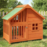 Vidaxxl niche pour chien 96x60,5x87 cm bois de pin massif marron