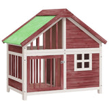 Vidaxxl niche pour chien 96x60,5x87 cm en bois de pin massif couleur moka
