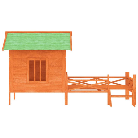 VidaXL niche pour chien 159x120x88,5 cm bois de pin massif marron