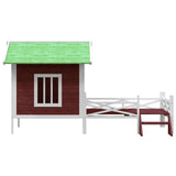 VidaXL niche pour chien 159x120x88,5 cm en bois de pin massif couleur moka