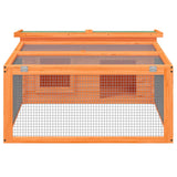 Vidaxl Rabbit Hutch 117.5x97x47.5 cm Solid Pine Pine Brown