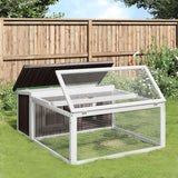 Vidaxxl clapier à lapin 117,5x97x47,5 cm bois de pin massif gris