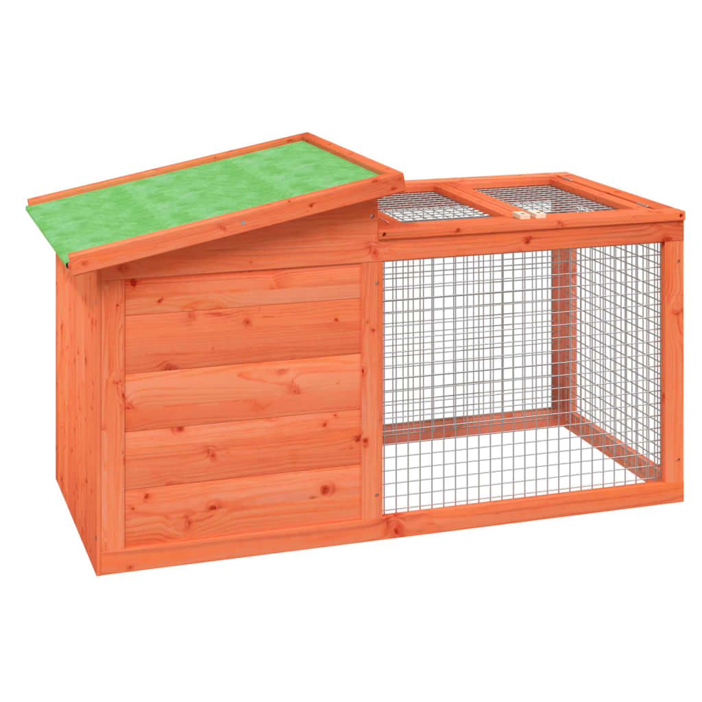 VidaXL Rabbit hutch 100.5x54x55 cm Solid pine pine brown