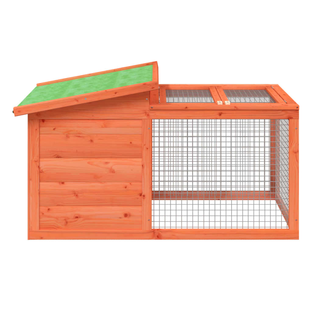 Vidaxl Rabbit Hutch 100.5x54x55 cm de pino sólido marrón marrón