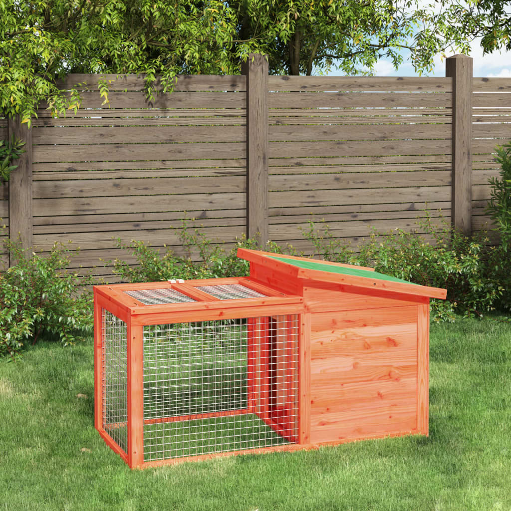 Vidaxl Rabbit Hutch 100.5x54x55 cm de pino sólido marrón marrón