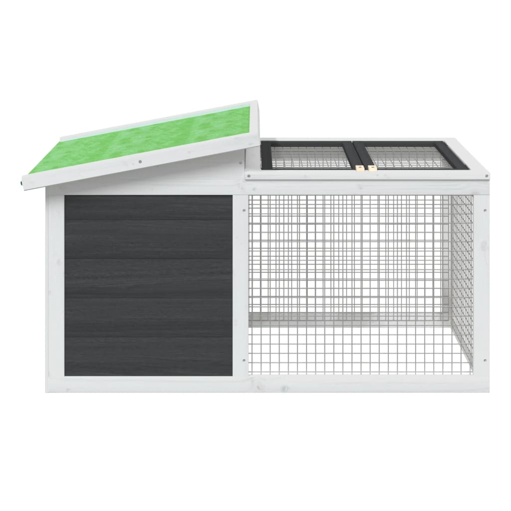 Vidaxl Rabbit Hutch 100,5x54x55 cm trden borov siva