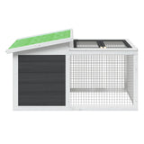 Vidaxl Rabbit Hutch 100.5x54x55 cm de pino sólido gris