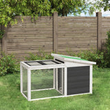 Vidaxl Rabbit Hutch 100.5x54x55 cm de pino sólido gris