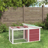 VidaXL Rabbit hutch 100.5x54x55 cm solid pine pine