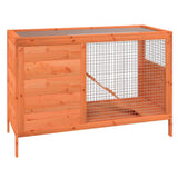 Vidaxxl clapier à lapin 103x44x69,5 cm bois de pin massif marron
