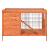 Vidaxxl clapier à lapin 103x44x69,5 cm bois de pin massif marron