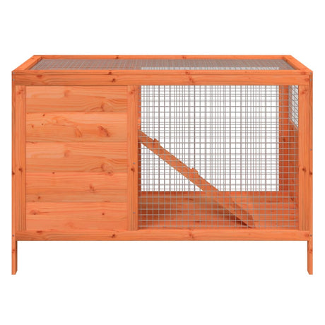 Vidaxxl clapier à lapin 103x44x69,5 cm bois de pin massif marron