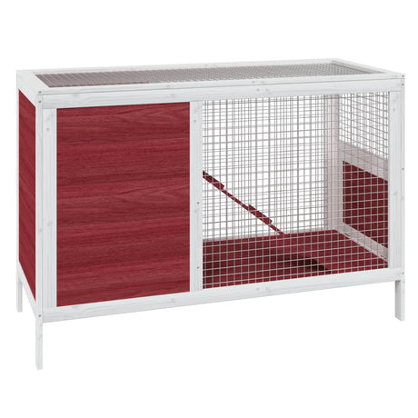Vidaxxl clapier à lapin 103x44x69,5 cm en bois de pin massif couleur moka