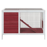 Vidaxxl clapier à lapin 103x44x69,5 cm en bois de pin massif couleur moka
