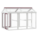 Vidaxx enclos animalier 141x94x104 cm en bois de pin massif couleur moka