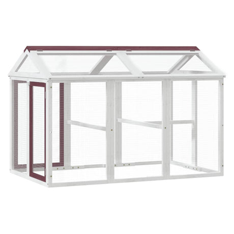 Vidaxx enclos animalier 141x94x104 cm en bois de pin massif couleur moka