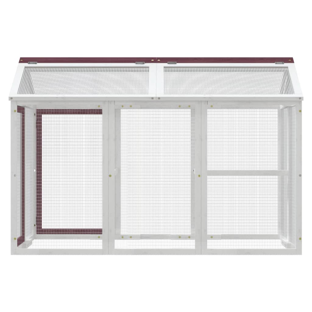 Vidaxx enclos animalier 141x94x104 cm en bois de pin massif couleur moka