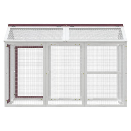 Vidaxx enclos animalier 141x94x104 cm en bois de pin massif couleur moka