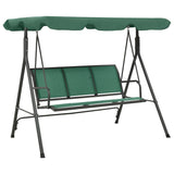 VidaXL Swing bench 170 cm Textileen and steel green