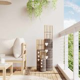 VidaXL bougeoirs 3 pcs osier gris