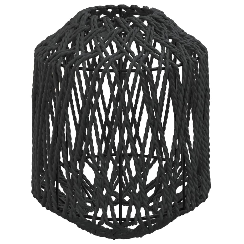 Vidaxxl abat-jour ø23x28 cm fer et papier noir