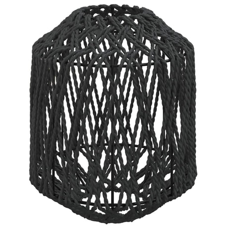 Vidaxxl abat-jour ø23x28 cm fer et papier noir