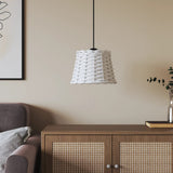 Vidaxx abat-jour de plafond ø20x15 cm osier blanc