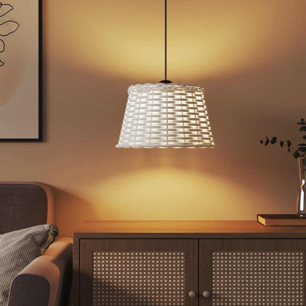 Vidaxx abat-jour de plafond ø38x23 cm osier blanc