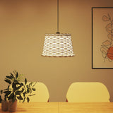 Vidaxx abat-jour de plafond ø40x26 cm osier blanc