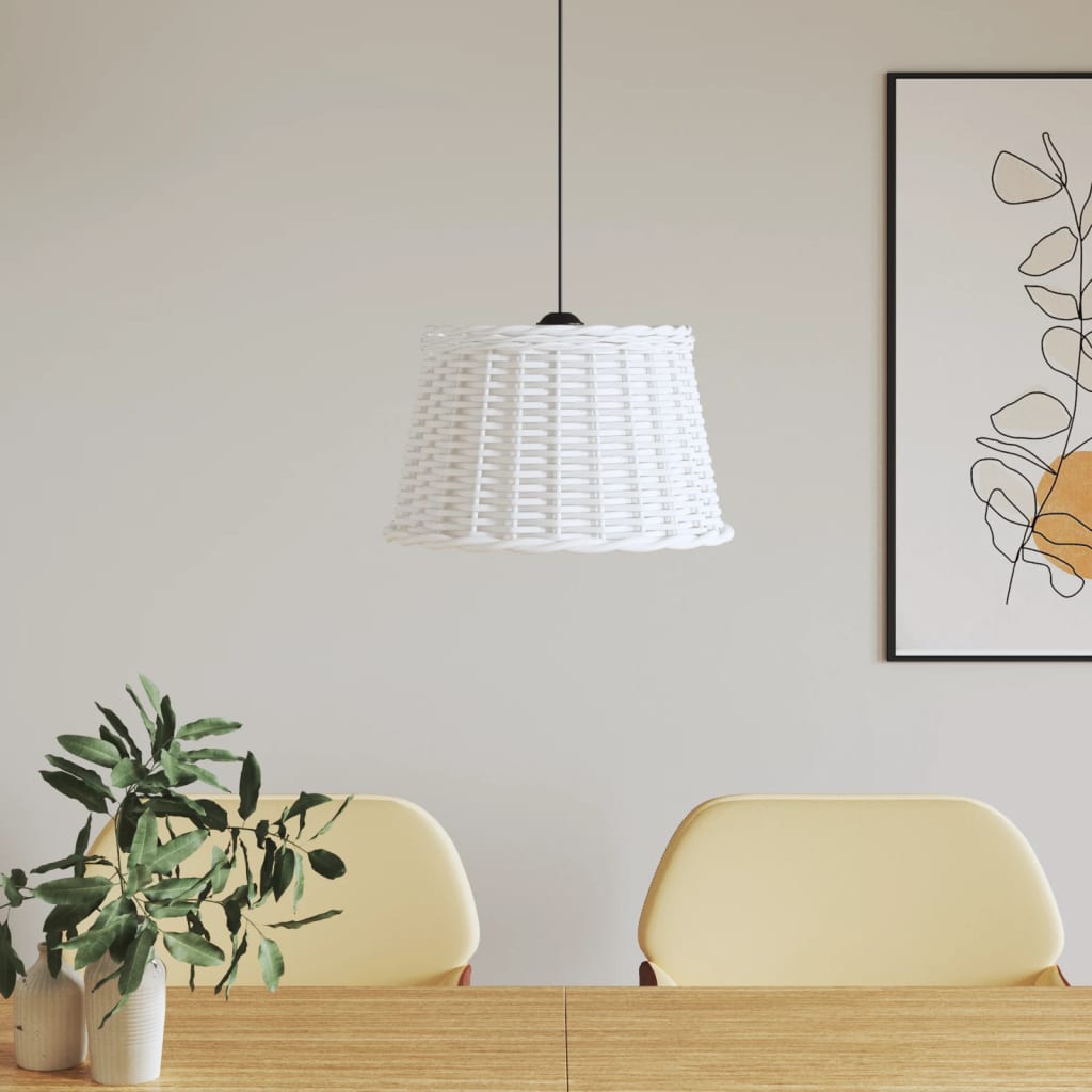 Vidaxx abat-jour de plafond ø45x28 cm osier blanc