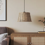Vidaxx abat-jour de plafond ø38x23 cm osier marron