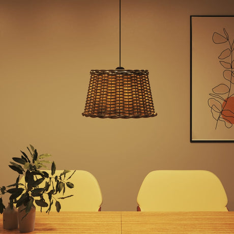 Vidaxx abat-jour de plafond ø45x28 cm osier marron