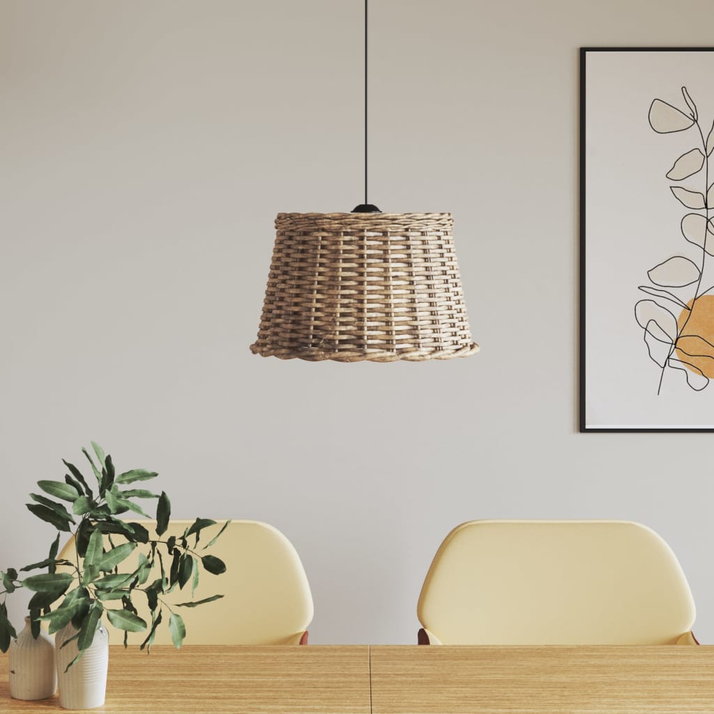 Vidaxx abat-jour de plafond ø45x28 cm osier marron