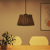 Vidaxx abat-jour de plafond ø50x30 cm osier marron