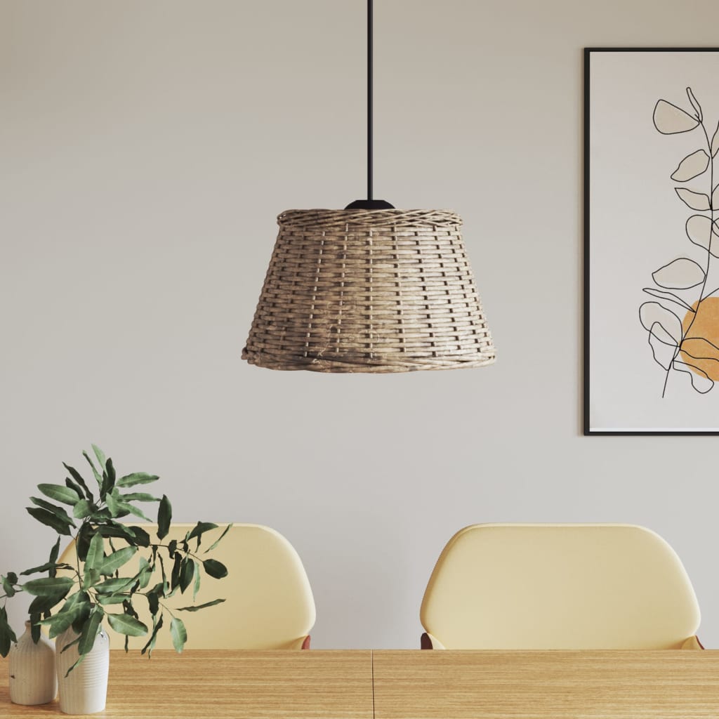 Vidaxx abat-jour de plafond ø50x30 cm osier marron