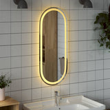 VidaXL Miroir de salle de bain LED ovale 90x40 cm