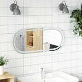 VidaXL Miroir de salle de bain LED ovale 90x40 cm