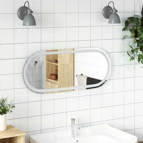 VidaXL Miroir de salle de bain LED ovale 90x40 cm