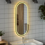 VidaXL Miroir de salle de bain LED ovale 100x45 cm