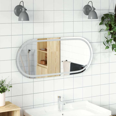 VidaXL Miroir de salle de bain LED ovale 100x45 cm