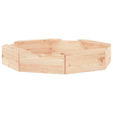 Vidaxl sandpit with benches octagonal solid pine