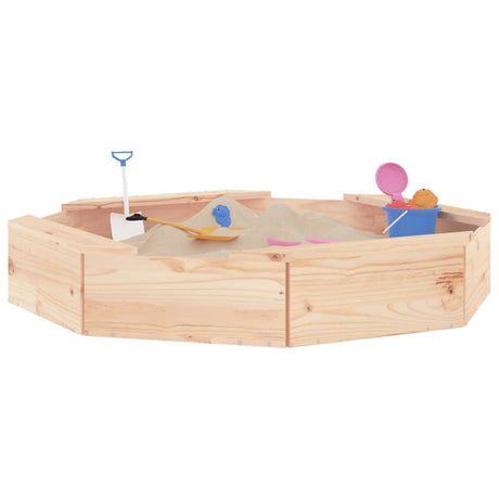Bac à sable VidaXL avec bancs octogonaux en bois de pin massif