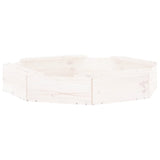 VidaXL bac à sable avec bancs octogonaux en bois de pin massif blanc