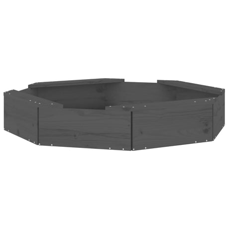 Vidaxx bac à sable avec bancs octogonaux en bois de pin massif gris
