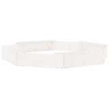VidaXL bac à sable avec bancs octogonaux en bois de pin massif blanc