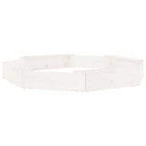 VidaXL bac à sable avec bancs octogonaux en bois de pin massif blanc