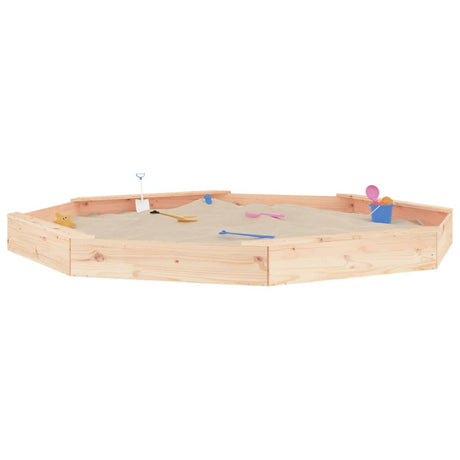 Bac à sable VidaXL avec bancs octogonaux en bois de pin massif