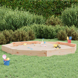 Vidaxl Sandpit con panchine pino solido ottagonale