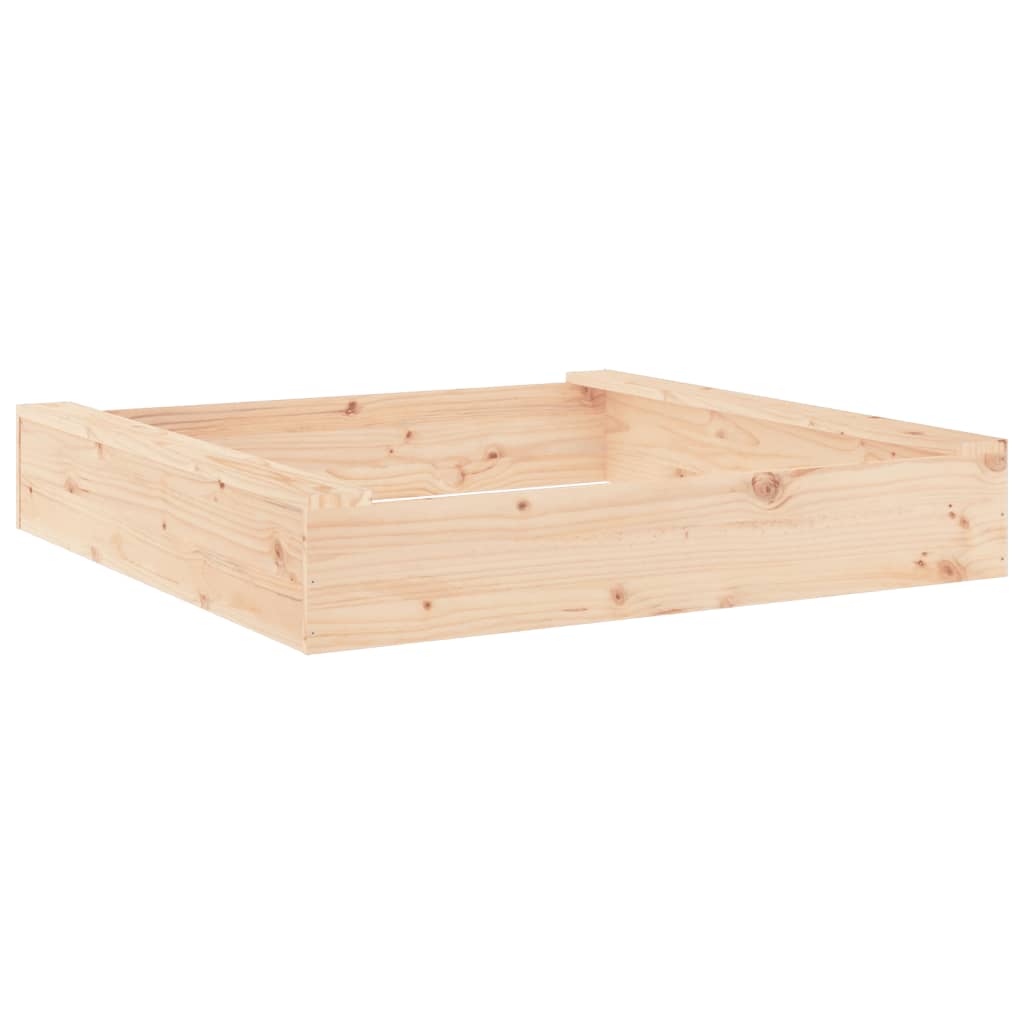 Vidaxl sandbox with benches square solid pine