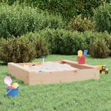 Vidaxl Sandbox con panchine Pinna solida quadrata